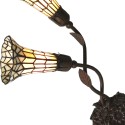 LumiLamp Lampe de table Tiffany 44x26x61 cm Beige Verre