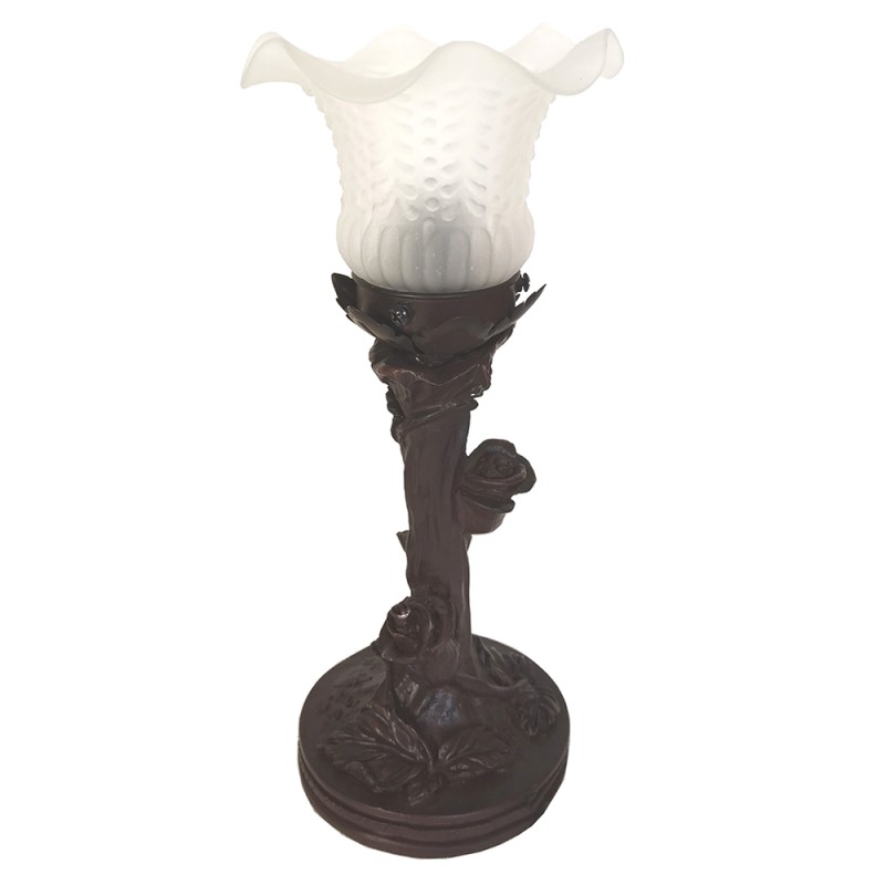 LumiLamp Lampe de bureau Ø 12x31 cm  Blanc Plastique Verre