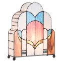 LumiLamp Tiffany Tischlampe 30x4x25 cm  Weiß Rosa Glas
