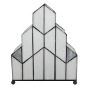 LumiLamp Lampe de table Tiffany 30x4x25 cm  Blanc Verre