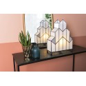 LumiLamp Lampe de table Tiffany 30x4x25 cm  Blanc Verre