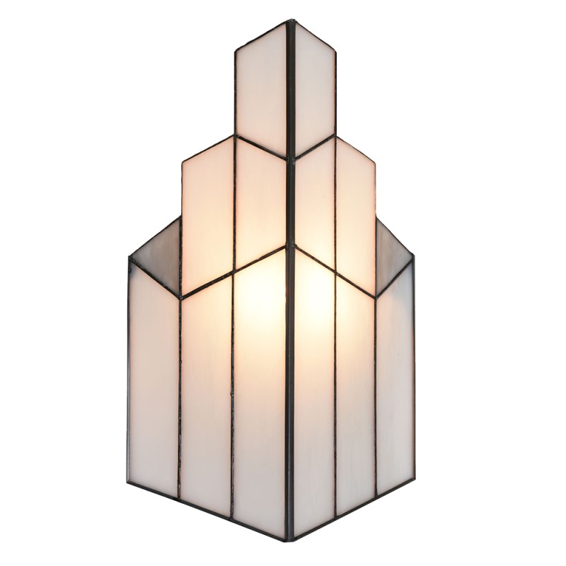 LumiLamp Wandleuchte Tiffany 36x4x21 cm  Weiß Glas