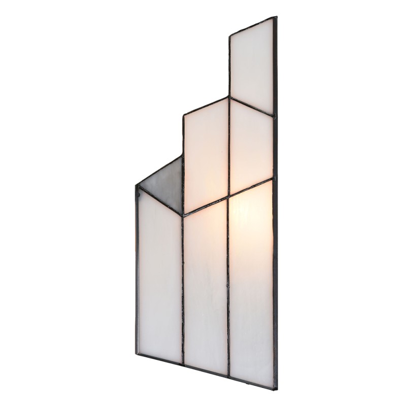 LumiLamp Wandleuchte Tiffany 36x4x21 cm  Weiß Glas