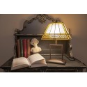 LumiLamp Lampe de table Tiffany 28x20x44 cm  Beige Marron Plastique Verre