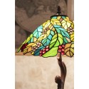 LumiLamp Lampe de table Tiffany Ø 43x54 cm  Vert Plastique Verre Feuilles