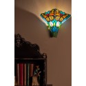 LumiLamp Wandlamp Tiffany  37x18x35 cm  Groen Blauw Glas