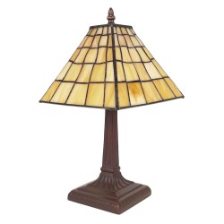 LumiLamp Lampada da tavolo Tiffany Ø 20x38 cm  Giallo Plastica Vetro