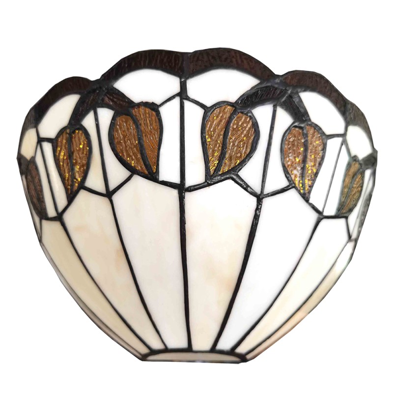 LumiLamp Wandleuchte Tiffany 31x15x21 cm  Weiß Glas