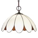 LumiLamp Lampada a Sospensione Tiffany Ø 46x138 cm  Bianco Metallo Vetro