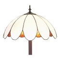 LumiLamp Lampadaire Tiffany Ø 46x166 cm  Blanc Plastique Verre