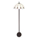 LumiLamp Lampadaire Tiffany Ø 46x166 cm  Blanc Plastique Verre