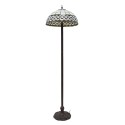 LumiLamp Tiffany Vloerlamp  Ø 46x166 cm  Wit Kunststof Glas