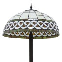 LumiLamp Tiffany Vloerlamp  Ø 46x166 cm  Wit Kunststof Glas