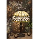 LumiLamp Tiffany Tafellamp  Ø 31x43 cm  Wit Kunststof Glas