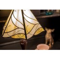 LumiLamp Lampada da tavolo Tiffany Ø 31x43 cm  Beige Bianco Vetro Plastica