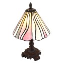 LumiLamp Lampada da tavolo Tiffany Ø 20x34 cm  Rosa Beige Vetro Plastica