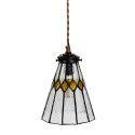 LumiLamp Pendant Lamp Tiffany Ø 15x115 cm  Transparent Glass Metal Round