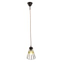 LumiLamp Pendant Lamp Tiffany Ø 15x115 cm  Transparent Glass Metal Round