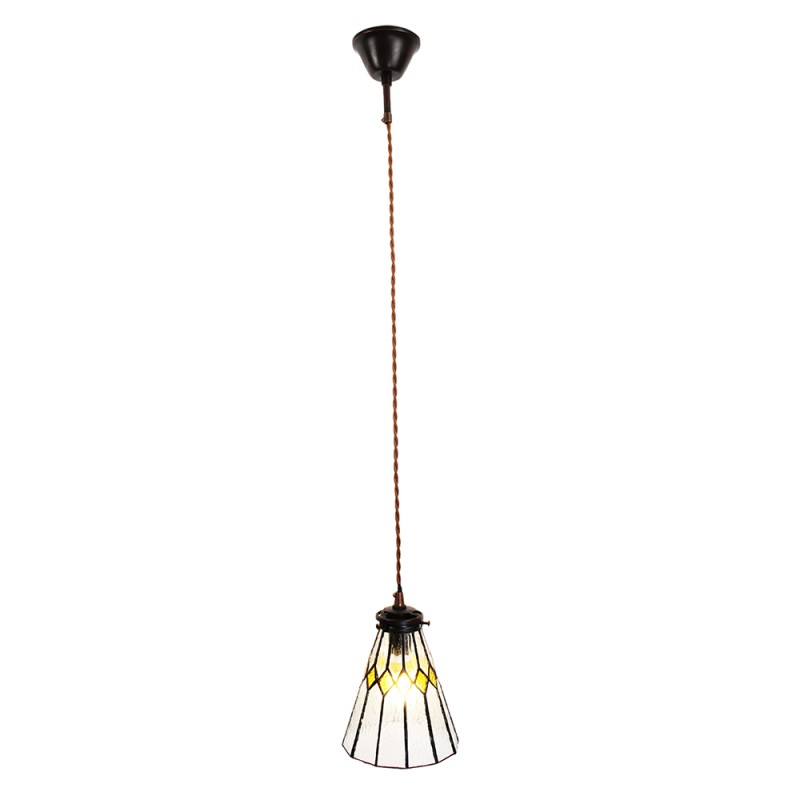 LumiLamp Pendant Lamp Tiffany Ø 15x115 cm  Transparent Glass Metal Round