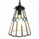 LumiLamp Lampada a Sospensione Tiffany Ø 15x115 cm  Trasparente Vetro Metallo Rotondo