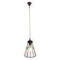 LumiLamp Lampada a Sospensione Tiffany Ø 15x115 cm  Trasparente Vetro Metallo Rotondo