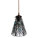 LumiLamp Lampada a Sospensione Tiffany Ø 15x115 cm  Trasparente Vetro Metallo Rotondo