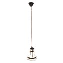 LumiLamp Pendant Lamp Tiffany Ø 15x115 cm  White Brown Glass Metal