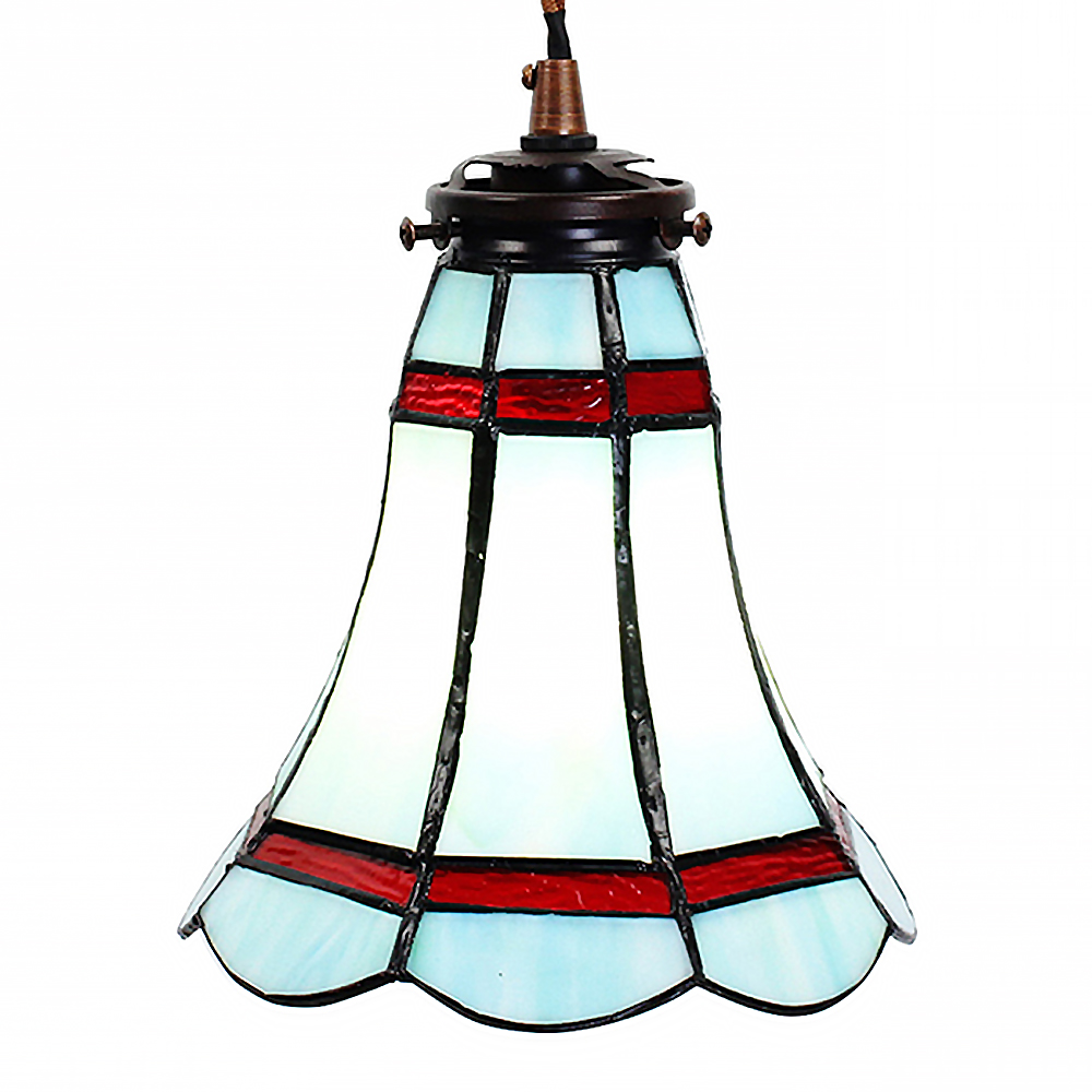 Lumilamp Hanglamp TiffanyØ 15x115 cm Blauw Rood Glas afbeelding