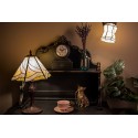 LumiLamp Wandleuchte Tiffany 17x12x23 cm  Weiß Braun Glas Metall