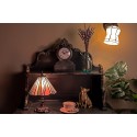 LumiLamp Wandleuchte Tiffany 17x12x23 cm  Weiß Braun Glas Metall