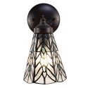 LumiLamp Lampada da parete Tiffany 17x12x23 cm  Trasparente Vetro Metallo Rotondo