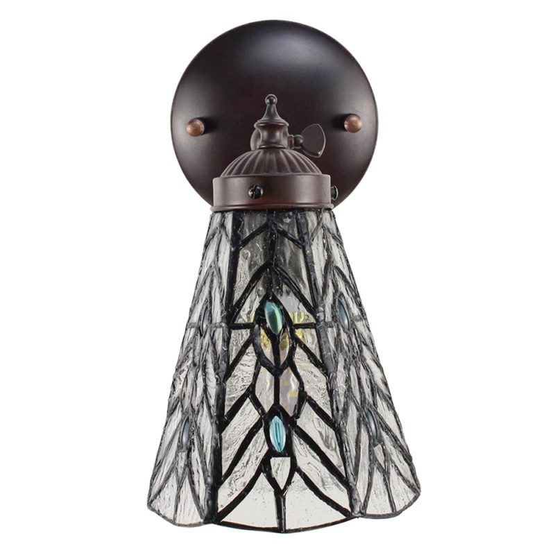LumiLamp Lampada da parete Tiffany 17x12x23 cm  Trasparente Vetro Metallo Rotondo