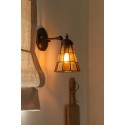 LumiLamp Wandleuchte Tiffany 17x12x23 cm  Braun Glas Metall