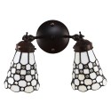 LumiLamp Wall Light Tiffany 30x23x23 cm  White Brown Glass Metal