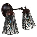 LumiLamp Wandleuchte Tiffany 30x23x23 cm  Transparant Glas Metall Rund