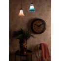LumiLamp Lampada a Sospensione Tiffany Ø 18x90 cm Rosa Vetro Metallo