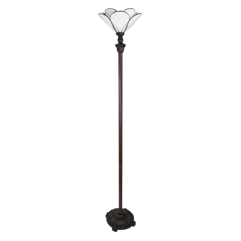 LumiLamp Floor Lamp Tiffany Ø 31x183 cm  White Glass Plastic