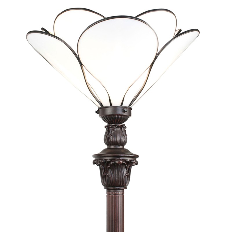LumiLamp Floor Lamp Tiffany Ø 31x183 cm  White Glass Plastic