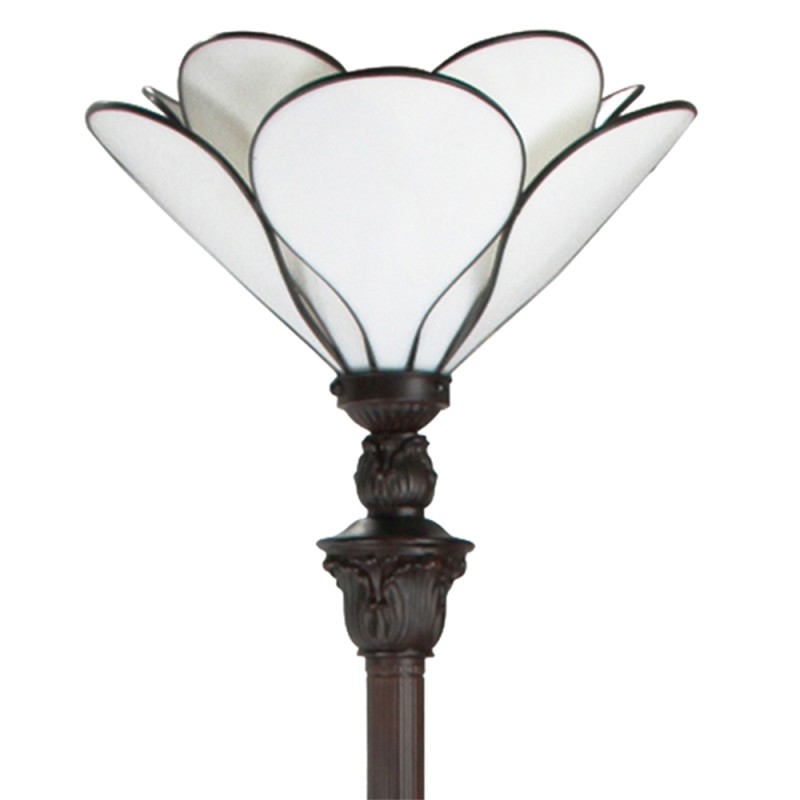 LumiLamp Floor Lamp Tiffany Ø 31x183 cm  White Glass Plastic