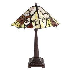 LumiLamp Table Lamp Tiffany 36x36x57 cm Beige Brown Glass Metal