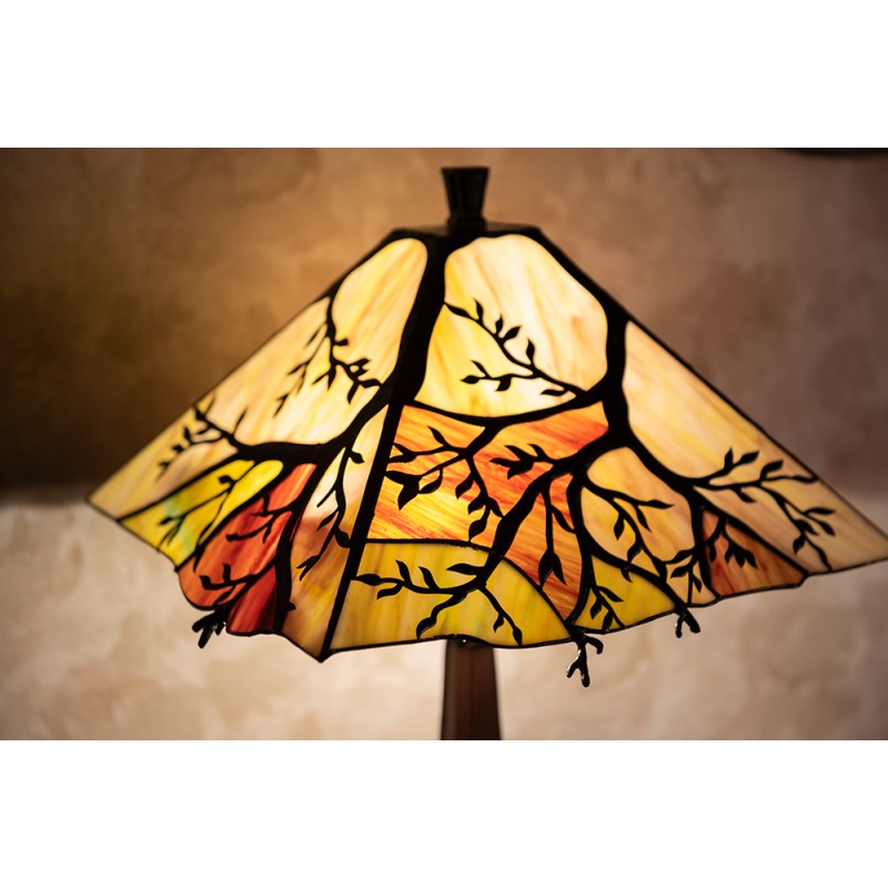 LumiLamp Table Lamp Tiffany 36x36x57 cm Beige Brown Glass Metal