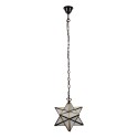 LumiLamp Lampada a Sospensione Tiffany Ø 31x31 cm Bianco Vetro Metallo