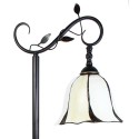 LumiLamp Tiffany Vloerlamp  152 cm Wit Bruin Kunststof Glas