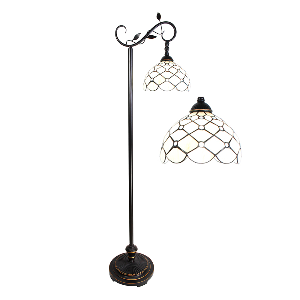 Lumilamp Tiffany Vloerlamp 152 cm Bruin Beige Polyresin afbeelding