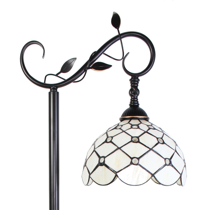 LumiLamp Tiffany Vloerlamp  152 cm Bruin Beige Glas