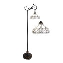 LumiLamp Lampadaire Tiffany 152 cm Marron Beige Verre