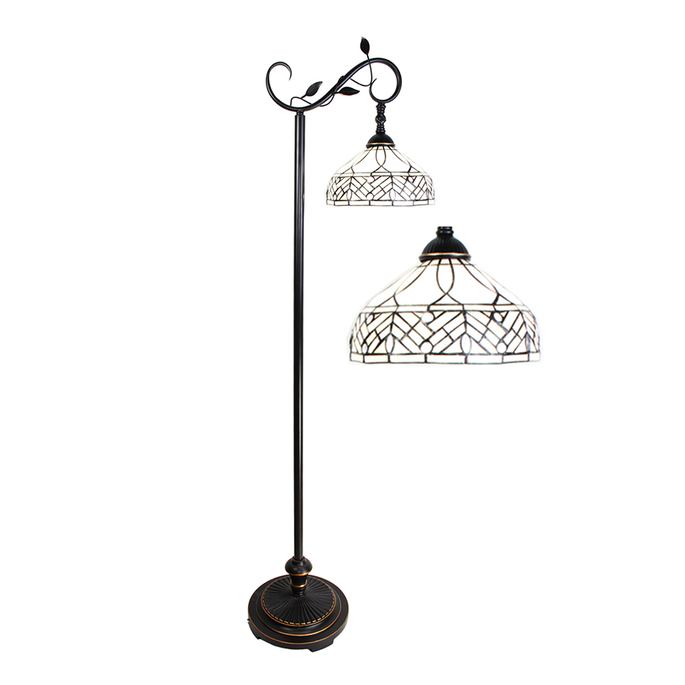 Lumilamp Tiffany Vloerlamp 152 cm Bruin Beige Polyresin afbeelding