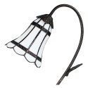 LumiLamp Table Lamp Tiffany 48 cm Brown White Glass