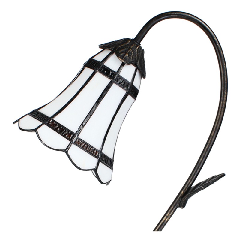 LumiLamp Table Lamp Tiffany 48 cm Brown White Glass