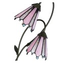 LumiLamp Lampe de table Tiffany 61 cm Marron Rose Verre